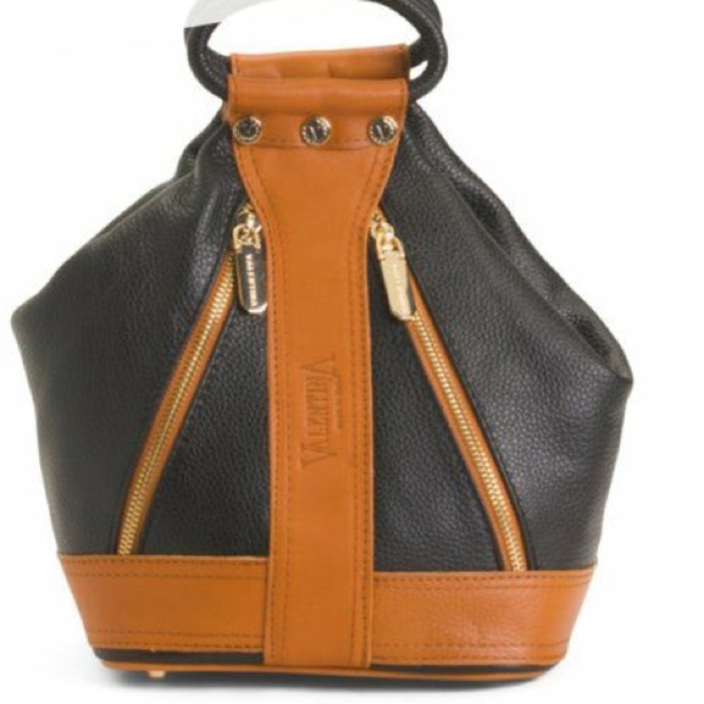 Valentina Sling Backpack Italian Leather Convertible Bucket Bag Purse
